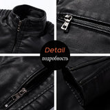 PU Leather Jacket Men