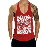 Large Print Gym Stringer Tank Top-Men