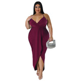 Sleeveless Split Bodycon Evening Dress-PS