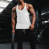 Blank Sleeveless Gym Stringer Tank Top-men