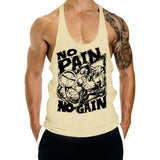 Large Print Gym Stringer Tank Top-Men