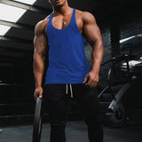 Blank Sleeveless Gym Stringer Tank Top-men