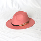 Wide Brim Hat with Feather Belt - Fedora