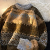 Tribal Round Neck Sweater - Men