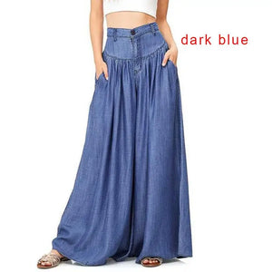 Wide-leg Loose High Waist Pants- PS