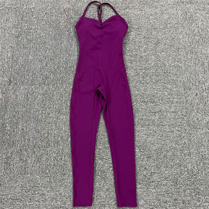 Backless One Piece Yoga Jumpsuit - small