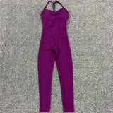 Backless One Piece Yoga Jumpsuit - medium