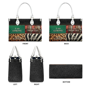 PU Leather Top Handle Christian Bag