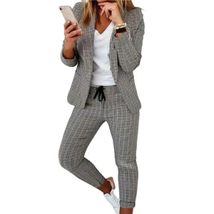 2pc Open Stitch Blazer + Pants