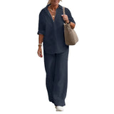 Casual Wide-leg Pants 2pc