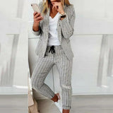 2pc Open Stitch Blazer + Pants