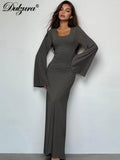 Trumpet Sleeved Maxi Dress