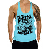 Large Print Gym Stringer Tank Top-Men