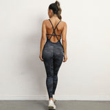 Backless One Piece Yoga Jumpsuit - medium