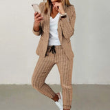 2pc Open Stitch Blazer + Pants