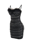 Spaghetti Strap Fur Top Dress- PS