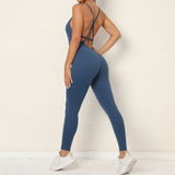 Backless One Piece Yoga Jumpsuit - medium