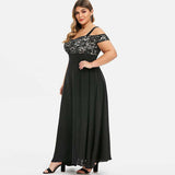 Short Sleeve A-Line Maxi Dress-PS