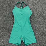 Backless One Piece Yoga Jumpsuit - medium