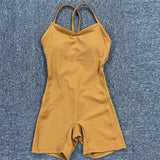 Backless One Piece Yoga Jumpsuit - Large