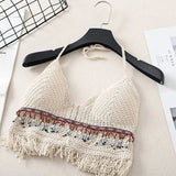 Boho Crochet Knit Swim Top