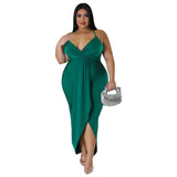 Sleeveless Split Bodycon Evening Dress-PS