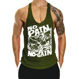 Large Print Gym Stringer Tank Top-Men