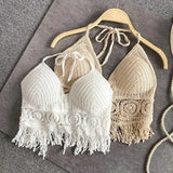 Boho Crochet Knit Swim Top