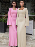 Trumpet Sleeved Maxi Dress