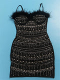 Spaghetti Strap Fur Top Dress- PS