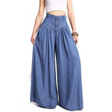 Wide-leg Loose High Waist Pants- PS