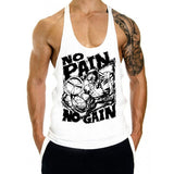 Large Print Gym Stringer Tank Top-Men