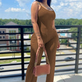 Wide Leg Pants Sleeveless Jumpsuits