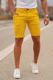 Striped Print Mid Waist Drawstring Beach Pants-men