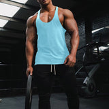 Blank Sleeveless Gym Stringer Tank Top-men