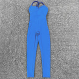 Backless One Piece Yoga Jumpsuit - Large