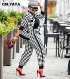 Houndstooth 2pc Jacket + Pants Set