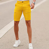 Striped Print Mid Waist Drawstring Beach Pants-men