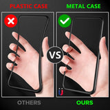 Magnetic Tempered Glass Privacy Metal Case For iphone 14 13 12 XR 11 Pro MAX X 7 8 6 6S Plus 360 Magnet Antispy Protective Cover