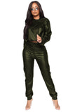 Hooded Full Sleeve Crop Top Pants Tracksuits