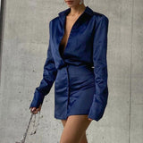 Satin Shirt Dress