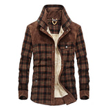 Fleece Autumn Winter Jacket Men Slim Fit