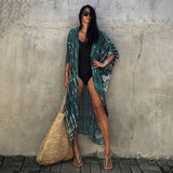 Tie Dye Kimono Swimsuit Cover-up Dress