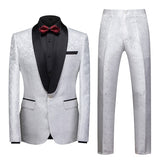 Boutique Flower Print 2pc Mens Suits