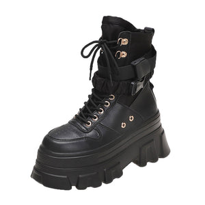 Chunky Platform Motorcycle Gothic Boots