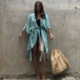 Tie Dye Kimono Swimsuit Cover-up Dress