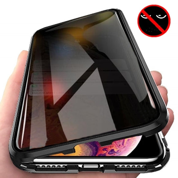 Anti Privacy Magnetic Case For Samsung Galaxy S23 S21 S22 Ultra Case S20 FE S10E S9 S8 Plus A50 70 A51 A71 Note 20 10 9 8 Cover BLACK