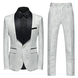 Boutique Flower Print 2pc Mens Suits