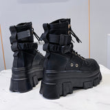 Chunky Platform Motorcycle Gothic Boots