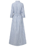 Long Sleeve Button-up Maxi Long Dress